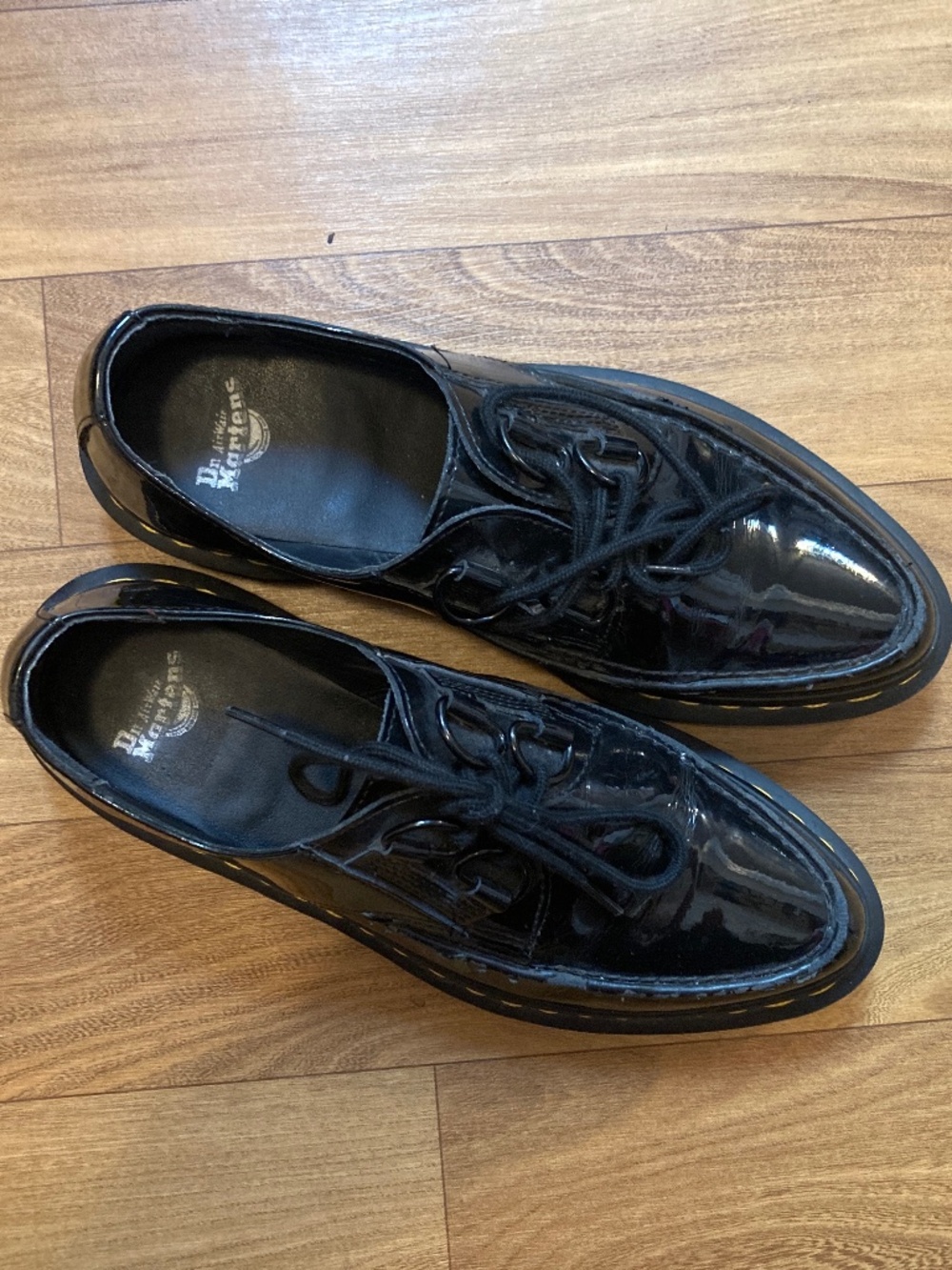 Dr. Martens Belladonna Goth Creeper Black Patent Leather Womens Shoes Size 8 US